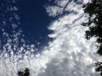 Low angle view of cloudy sky