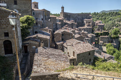 Landscape of sorano in tuscany