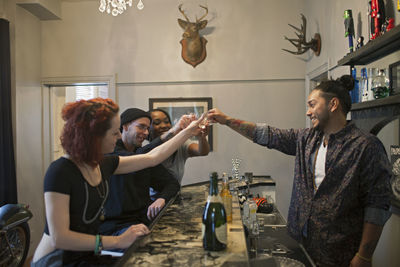 People sitting on table