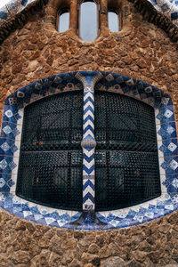 Close-up of window on old building