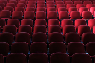 Full frame shot of empty chairs