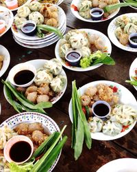 Close-up of food served in plate