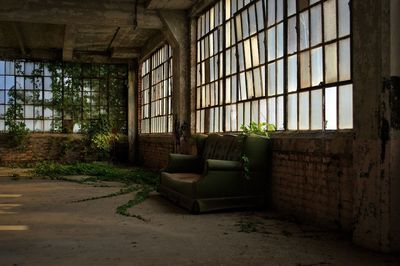 Interior of abandoned building