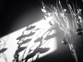 Low angle view of illuminated building