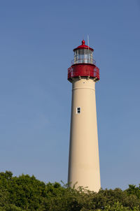 Low angle view of lighthouse against sky