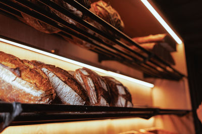 Organic bakery - details of baking bread