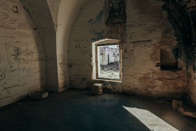 Interior of abandoned building