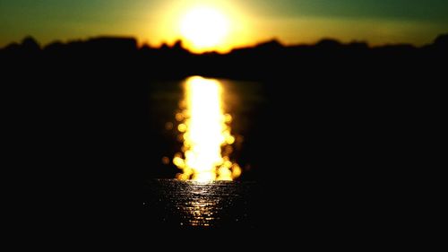 Scenic view of sunset over sea