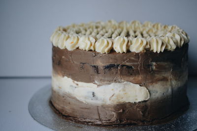 Close-up of cake on table