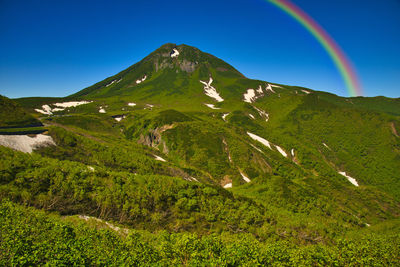 Remaining snow scenery of shiretoko pass