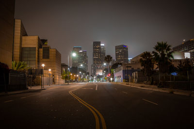 La city street at night