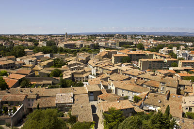 High angle view of cityscape