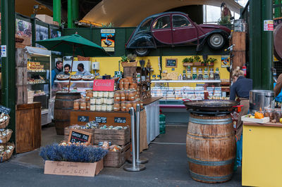 View of market for sale in store