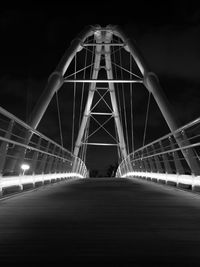 View of bridge at night