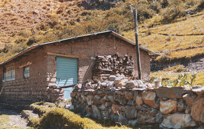 Low angle view of house