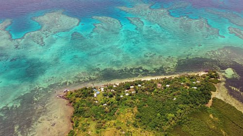 High angle view of beach