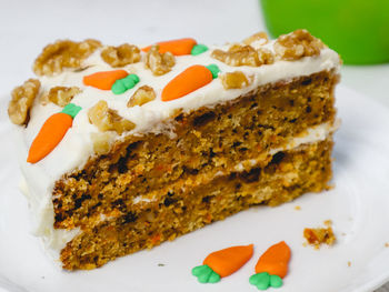 Close-up of cake in plate