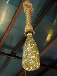 Close-up of illuminated light bulb