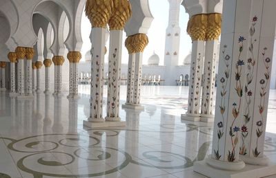 View of mosque in building