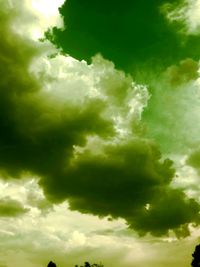 Low angle view of cloudy sky