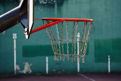 Street basket in bilbao city, spain, basketball equipment