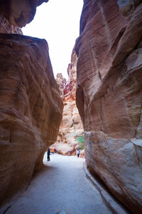 People walking on rocks