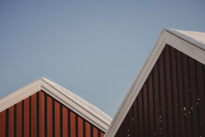 Low angle view of building against clear sky