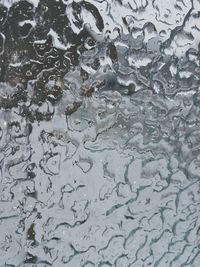 Full frame shot of wet glass