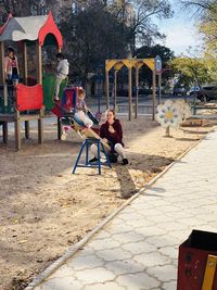 People playing in playground