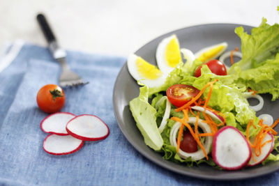 Close-up of salad in plate