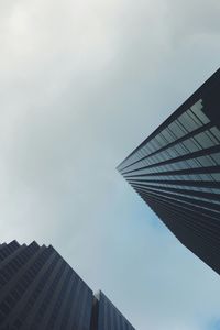 Low angle view of modern building against sky