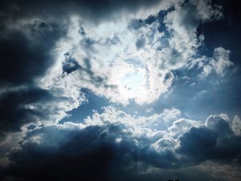 Low angle view of clouds in sky