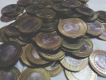 Full frame shot of coins