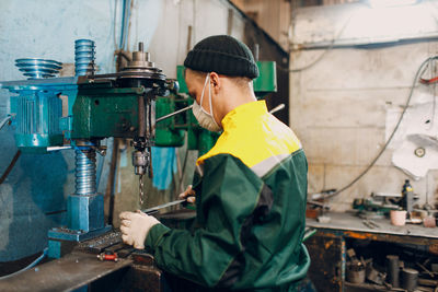 Man working at construction site