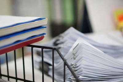 Close-up of books on table