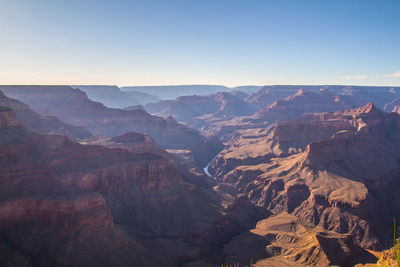 Aerial view of dramatic landscape