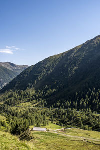 Scenic view of landscape against clear sky