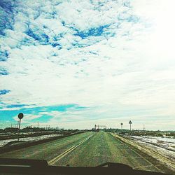 Railroad tracks against sky