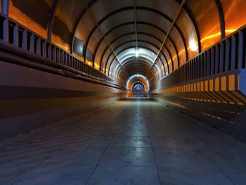 Empty illuminated corridor