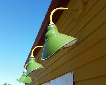 Low angle view of built structure against blue sky