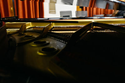 Close-up of piano keys