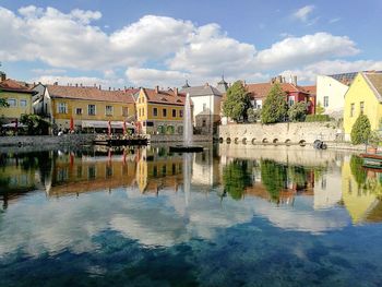 Reflection of built structures in water