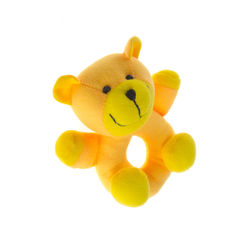 Close-up of yellow toy over white background