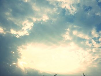 Low angle view of sky during sunset