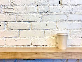 Close-up of coffee on wall