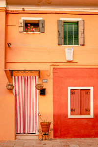 Typical colorful house in burano