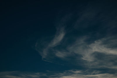Low angle view of sky at night