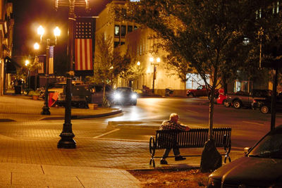 City street at night