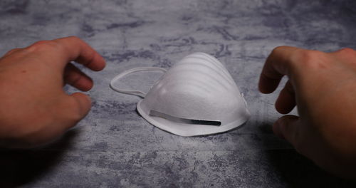 Midsection of person working