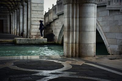 Footpath amidst buildings